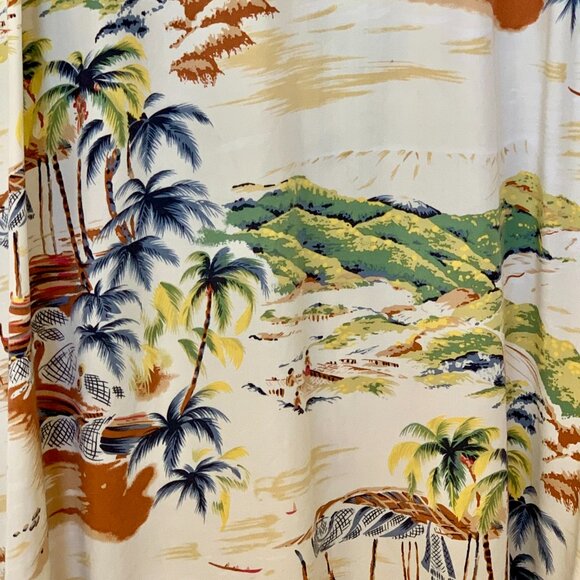 Hilo Hattie 4XL Mens Hawaiian shirt - Made in Hawaii Aloha theme Palm trees - Picture 5 of 6